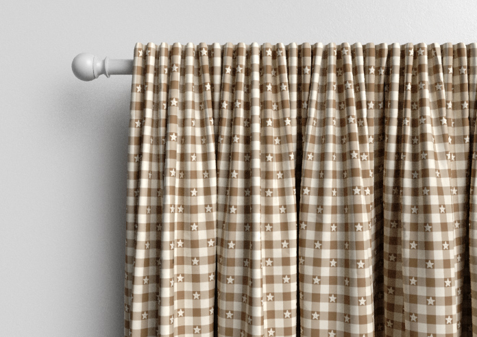 Whaley Great, Gingham Star Sand - Made to Measure Curtains - Image 9